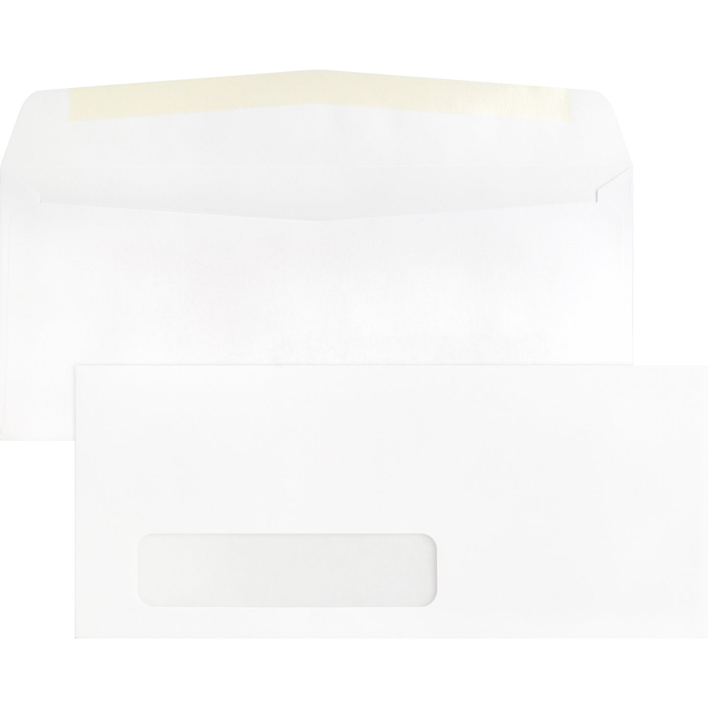 Business Source Economical No. 10 Window Envelopes, 4-1/8" x 9-1/2", 24 lb White Wove, 500/Box (BSN42251)