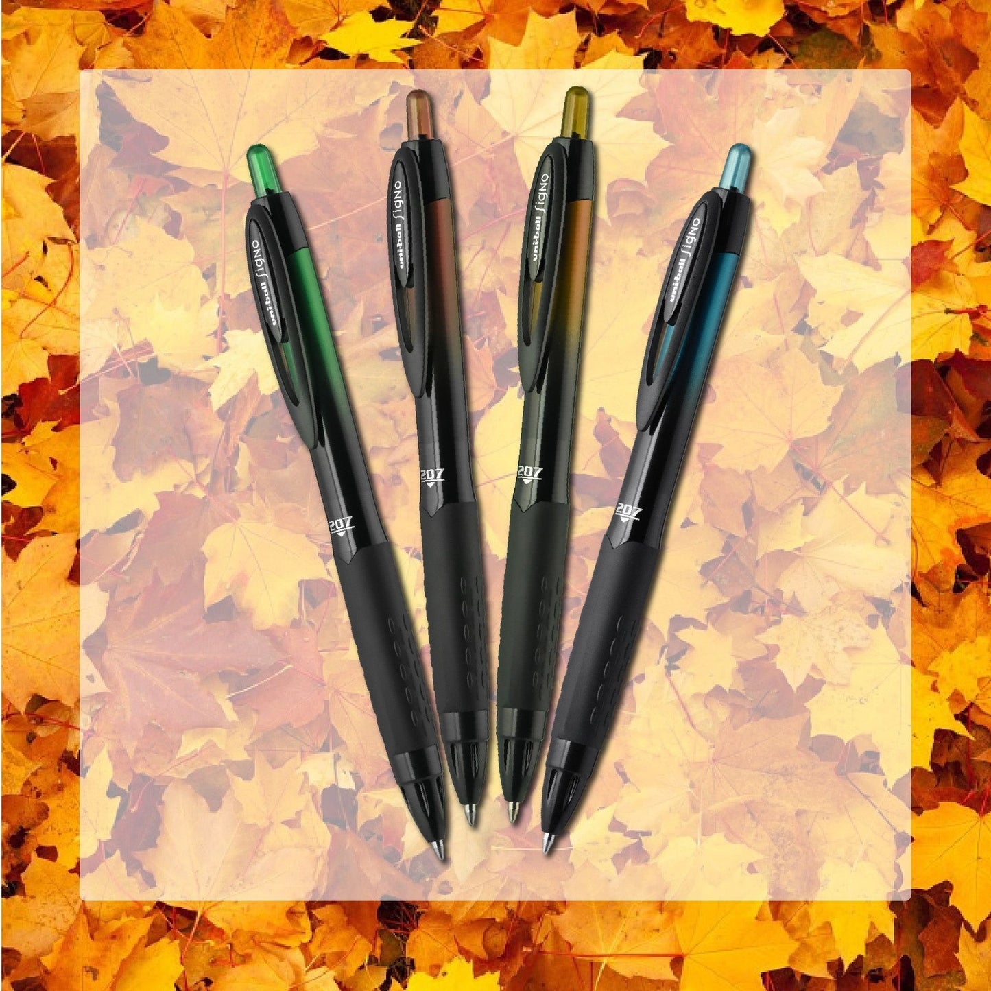 uniball™ 207 BLX Retractable Gel Pens – 0.7mm Medium Point – Assorted Ink – 4-Pack