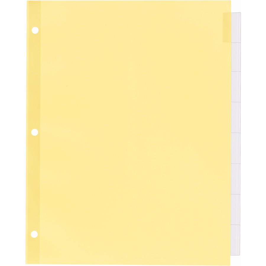 Avery Office Essentials Insertable Dividers, 8-Tab, Letter Size, Buff Paper with Clear Tabs (11468)