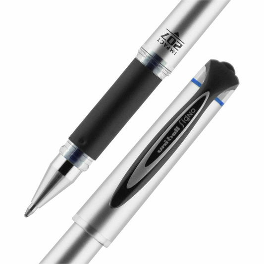 65801 Uni-Ball Signo Gel Impact 207 Rollerball Pen, 1.0mm Bold, Blue