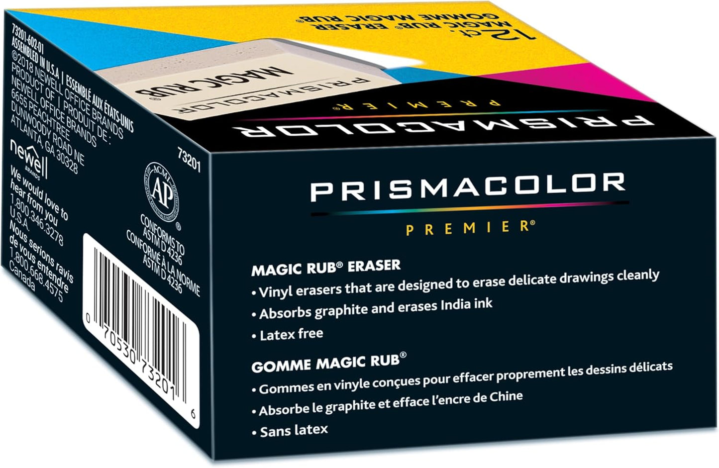 Prismacolor Premier Magic Rub Vinyl Erasers, 12 Pack (73201)