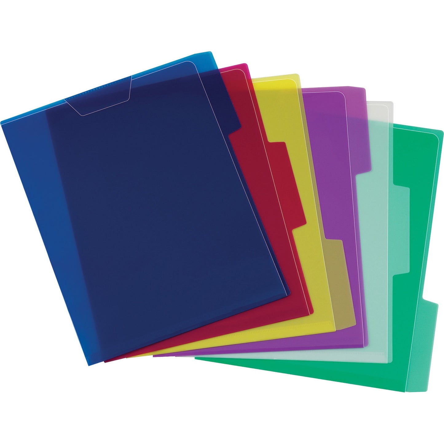 Pendaflex Poly View Folders, Letter Size, Assorted Colors, 6/Pack (PFX52565)
