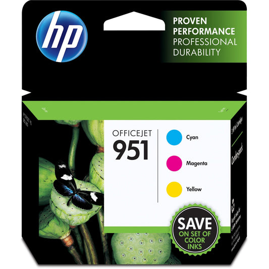 HP 951 (CR314FN) Original Inkjet Ink Cartridge - Cyan, Magenta, Yellow - 3/pk
