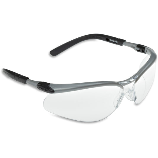 3M BX Protective Eyewear – Adjustable Safety Glasses Silver/Black, Anti-Fog Clear Lens (113800000020)
