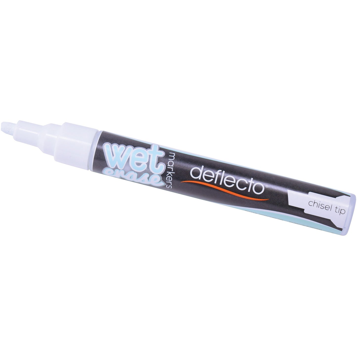 Deflecto Wet Erase Markers, Medium Chisel Tip, White, 4/Pack (SMA510V4WT)