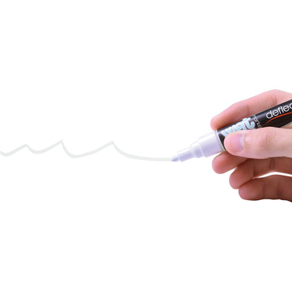 Deflecto Wet Erase Markers, Medium Chisel Tip, White, 4/Pack (SMA510V4WT)