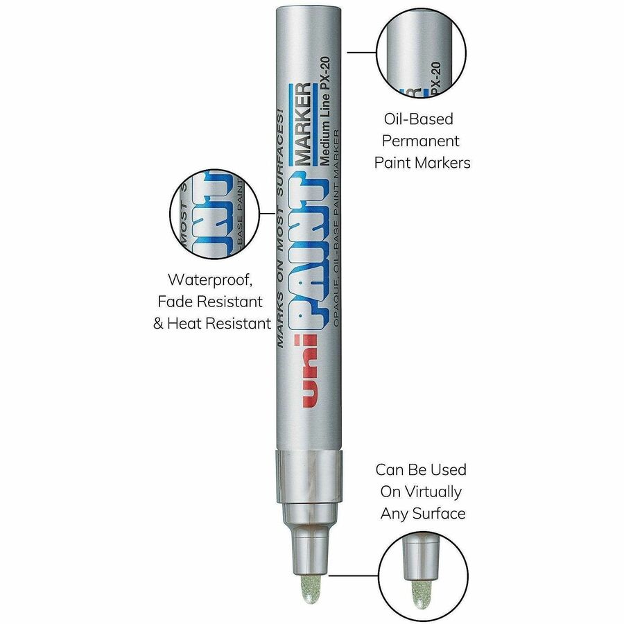 Uni-Paint PX-20 Oil-Based Paint Marker, Medium Line, Choose Color