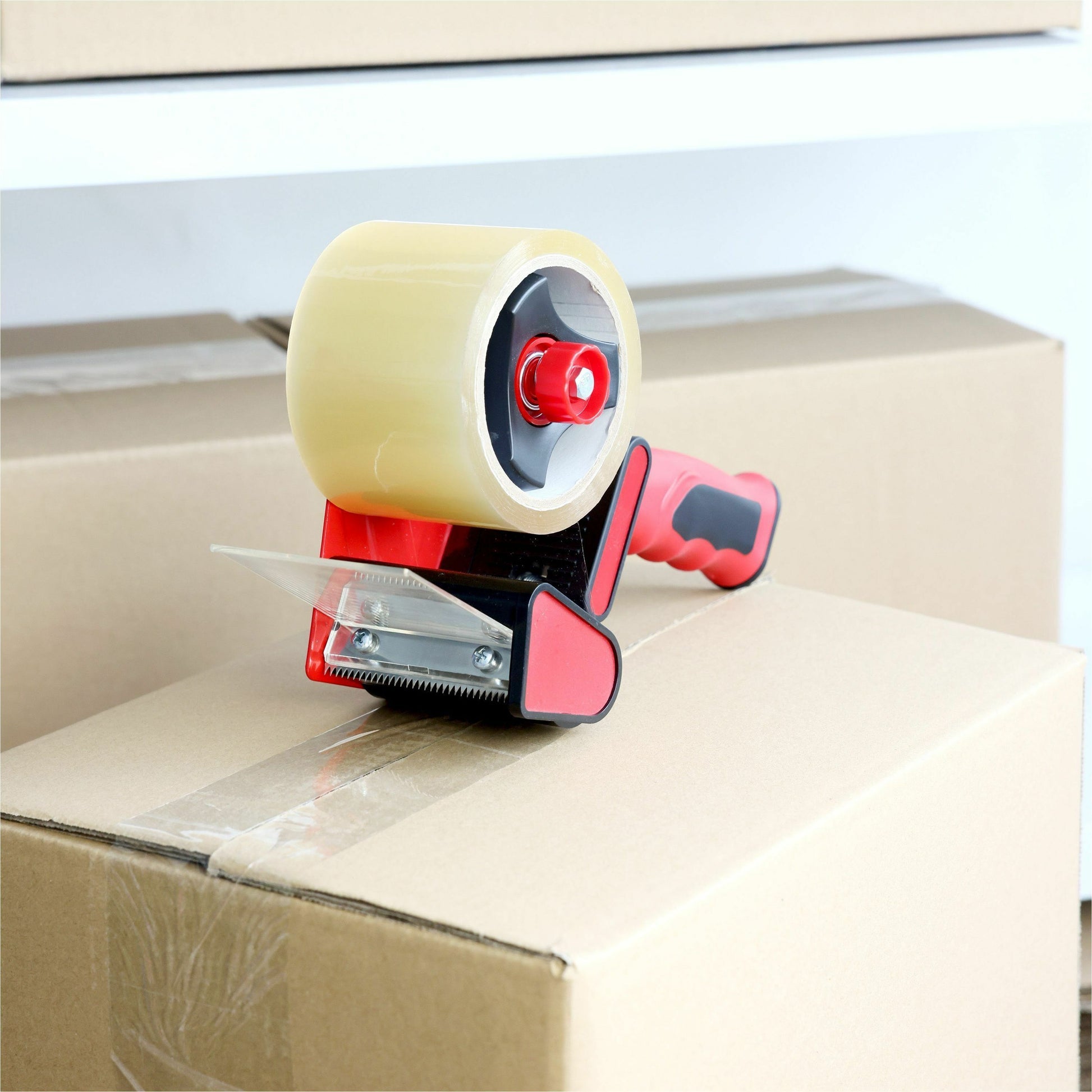 Sparco 3" Packaging Tape Dispenser, 1/EA (SPR68535), Red and Black