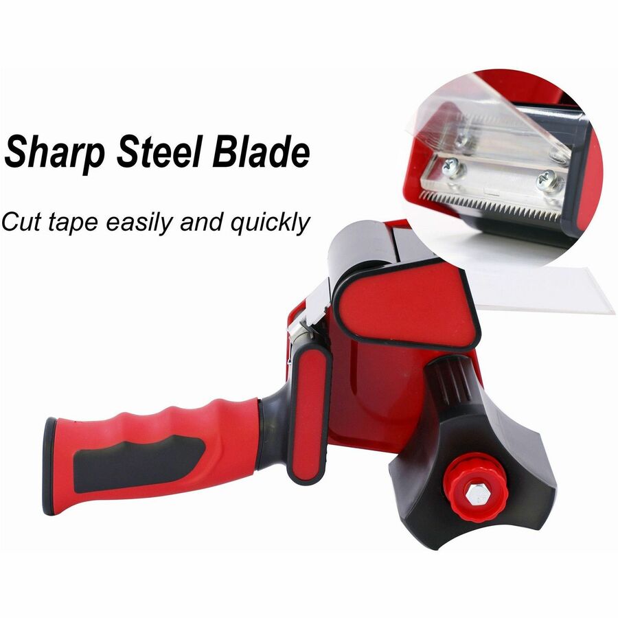 Sparco 3" Packaging Tape Dispenser, 1/EA (SPR68535), Red and Black