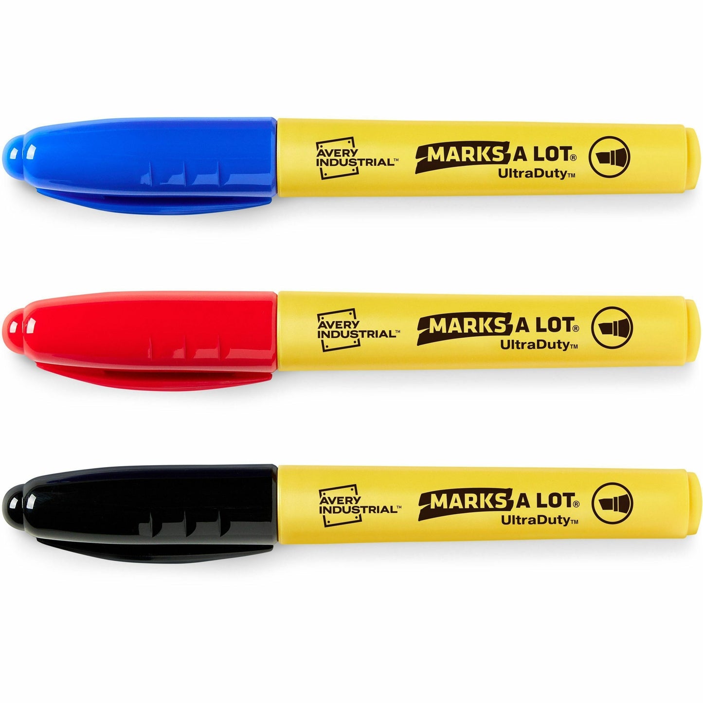Avery Marks A Lot UltraDuty Markers, Chisel Tip, 3 Assorted Markers (29864)