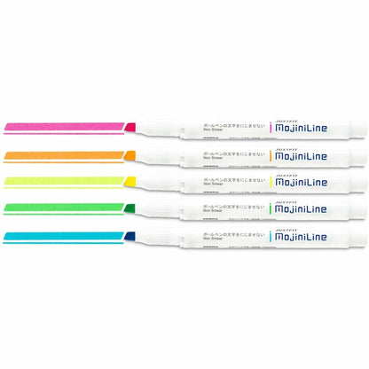 Zebra Pen Mojini Highlighter Set, Soft Chisel Tip, Assorted Colors, 5Pk (70205)