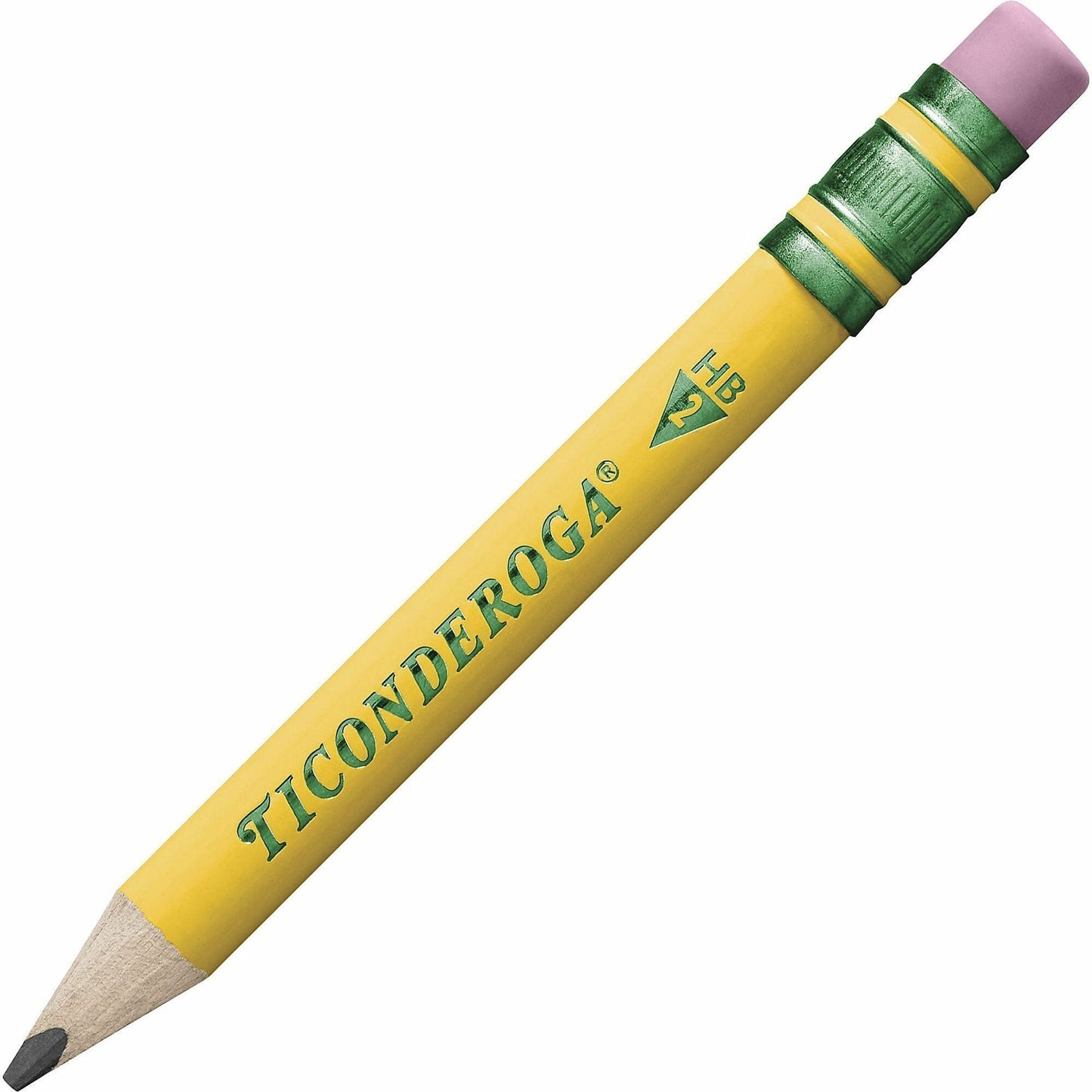 Ticonderoga My First Short Pencils, Triangular Grip, Yellow, 12 Pack (X330120001)