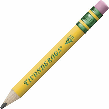 Ticonderoga My First Short Pencils, Triangular Grip, Yellow, 12 Pack (X330120001)