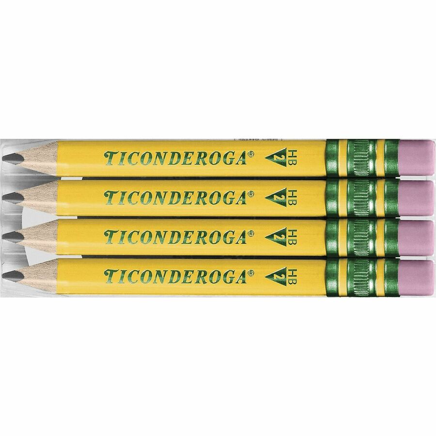 Ticonderoga My First Short Pencils, Triangular Grip, Yellow, 12 Pack (X330120001)