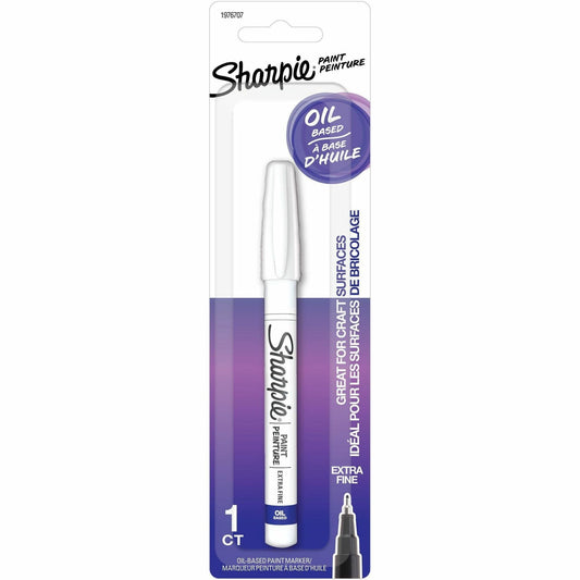 Sharpie Oil-Based Paint Marker, White Ink, Extra Fine Tip, Pack of 1