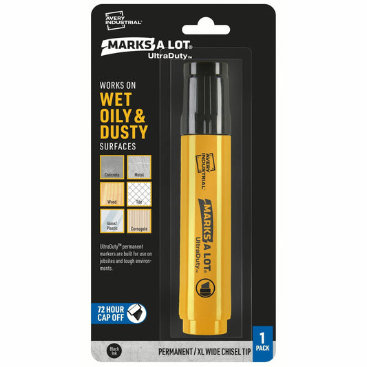 Avery Marks A Lot UltraDuty Markers, XL Wide Tip, 1 Black Marker (29865)