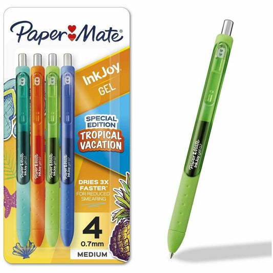 Paper Mate InkJoy Gel Pens, Tropical Vacation Colors, Medium (0.7mm)  4 Count