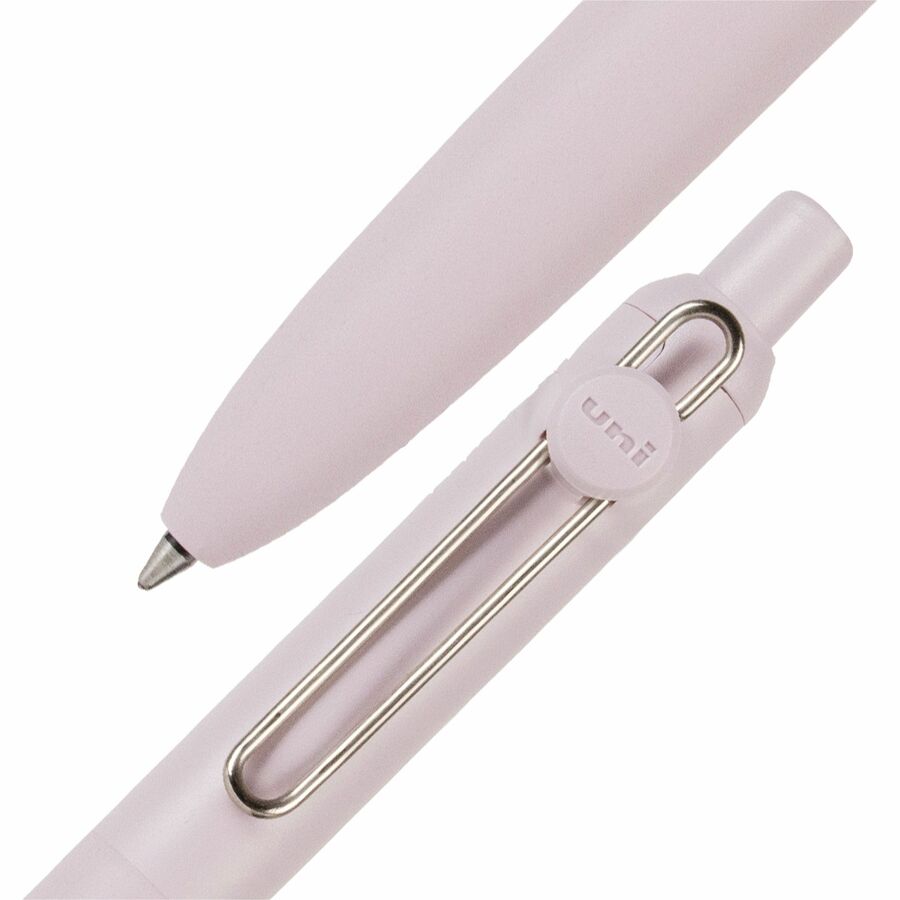 Uniball Zento Liquid Gel Ink Retractable Pens, Medium Point (0.7mm), Muted Barrels, Black Ink, Dozen