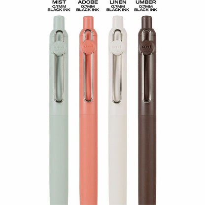 Uniball Zento Gel Pen, Retractable, Medium 0.7 mm, Black Ink, Assorted Barrel Colors, Dozen