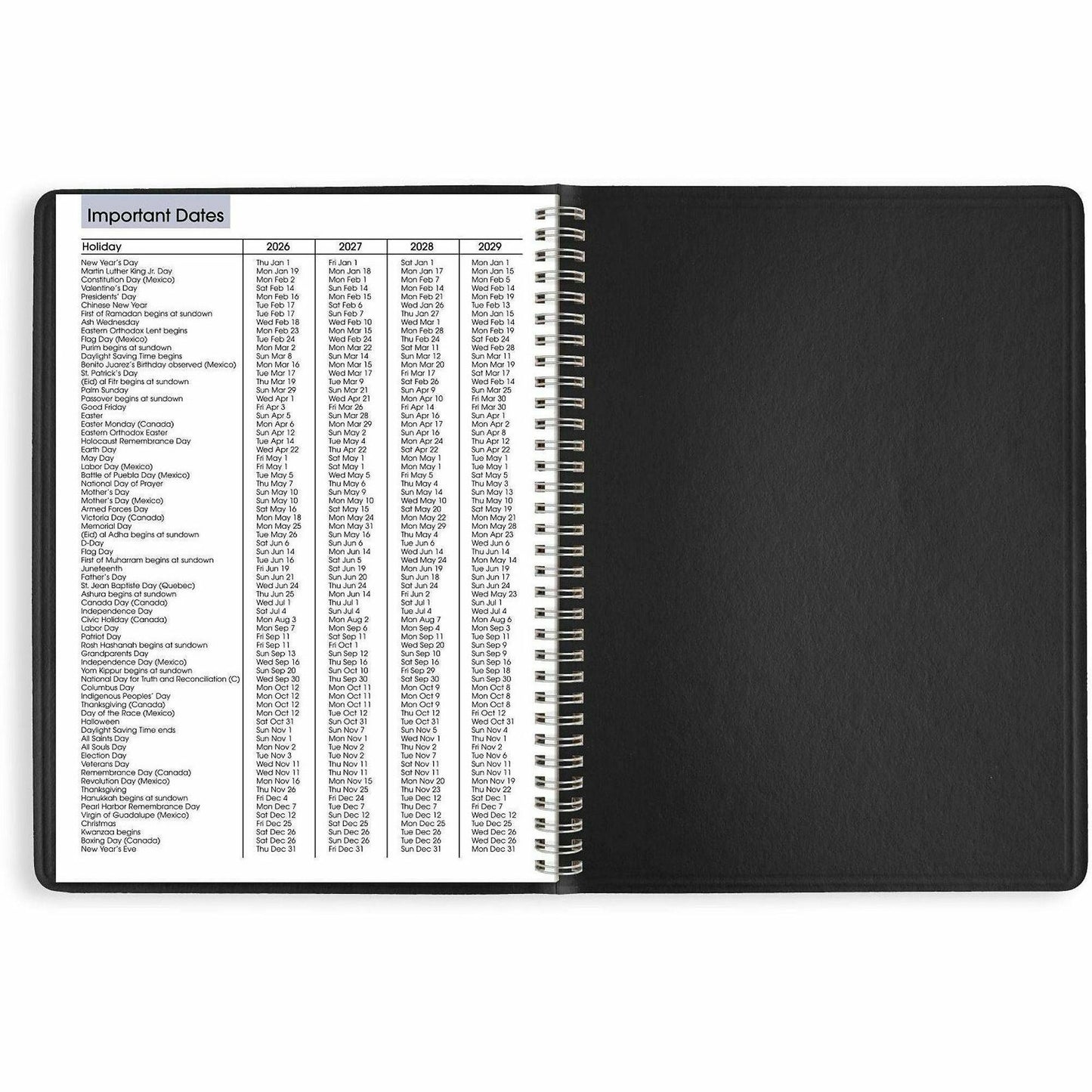 AT-A-GLANCE 2026 Weekly Appointment Book, 8" x 11", Large, Black (G5200026)