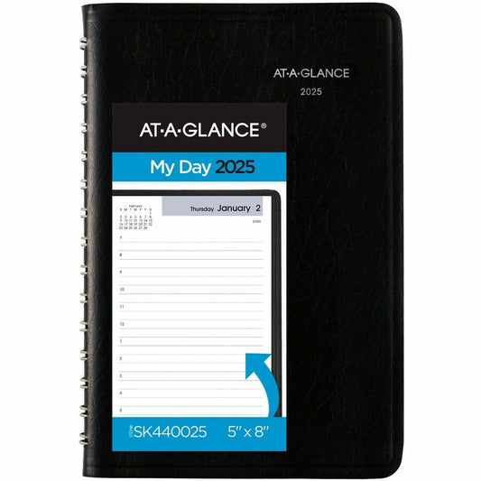 AT-A-GLANCE 2026 Appointment Book Planner, Daily, 5" x 8", Small, Hourly, DayMinder, Black (SK440026)