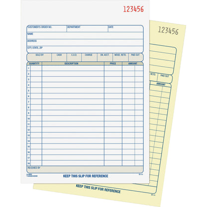 Adams Sales Order Books for Business, 2 Part Carbonless, 50 Sets/Book, 1 Book (DC4705)
