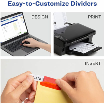 Avery 5-Tab Binder Dividers, Insertable Multicolor Big Tabs, 6 Sets (11109)