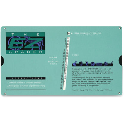 Grading Calculator - E-Z Grader Teacher's Aid Scoring Chart (Original) - 8-1/2"