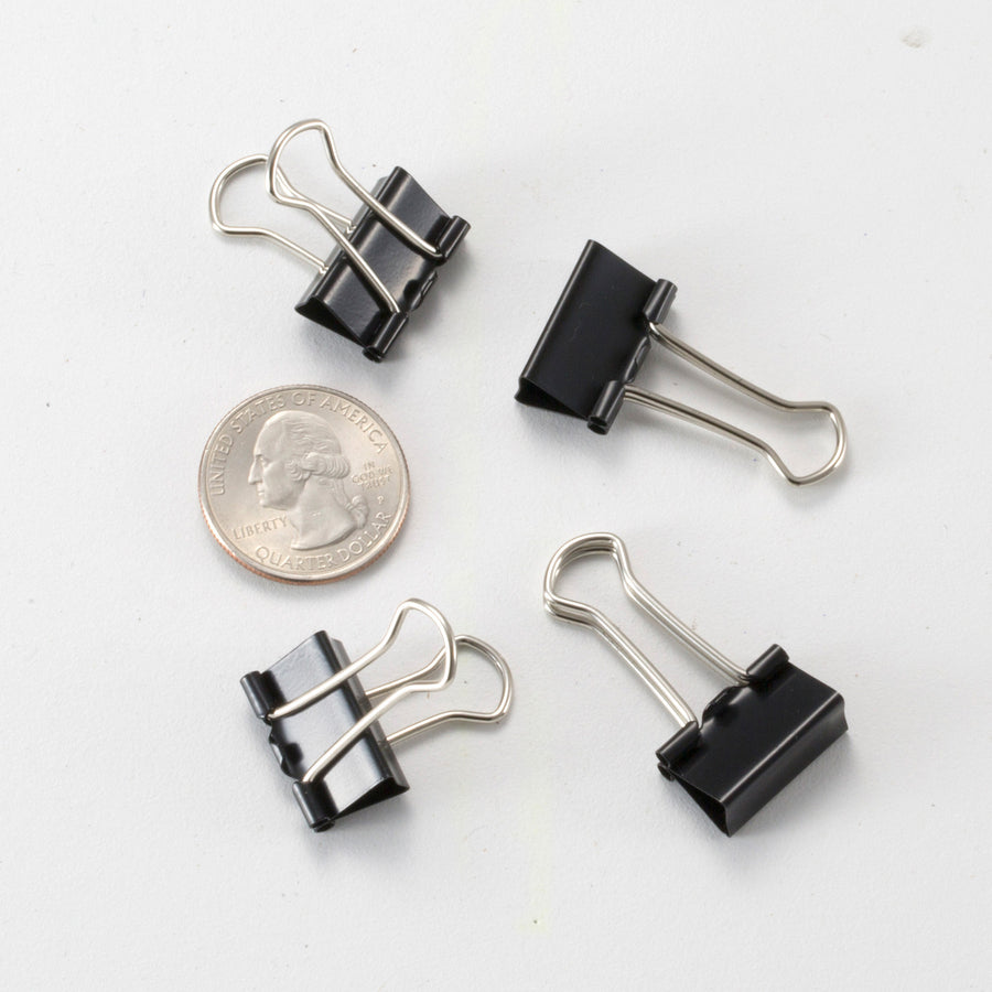 Officemate 99020 Small Binder Clips, Black, 12/Pack
