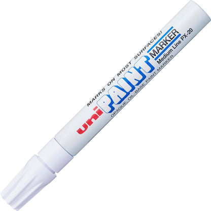 Uni-Paint PX-20 Oil-Based Paint Marker, Medium Line, White