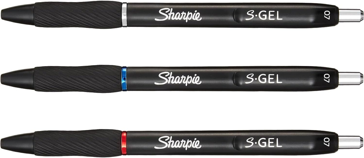SHARPIE S-Gel, Gel Pens, Medium Point (0.7mm), Assorted Colors, 12 Count