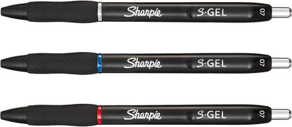 SHARPIE S-Gel, Gel Pens, Medium Point (0.7mm), Assorted Colors, 12 Count