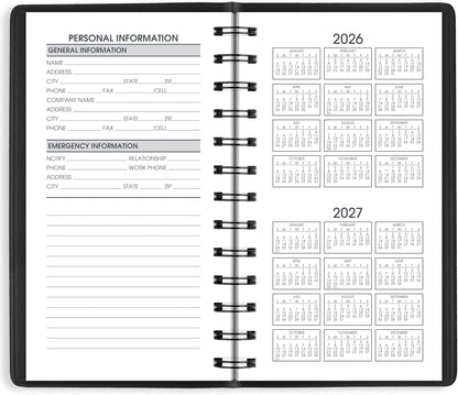 2026 Pocket Calendar by AT-A-GLANCE, Weekly Planner, Unruled, Black (700350526)