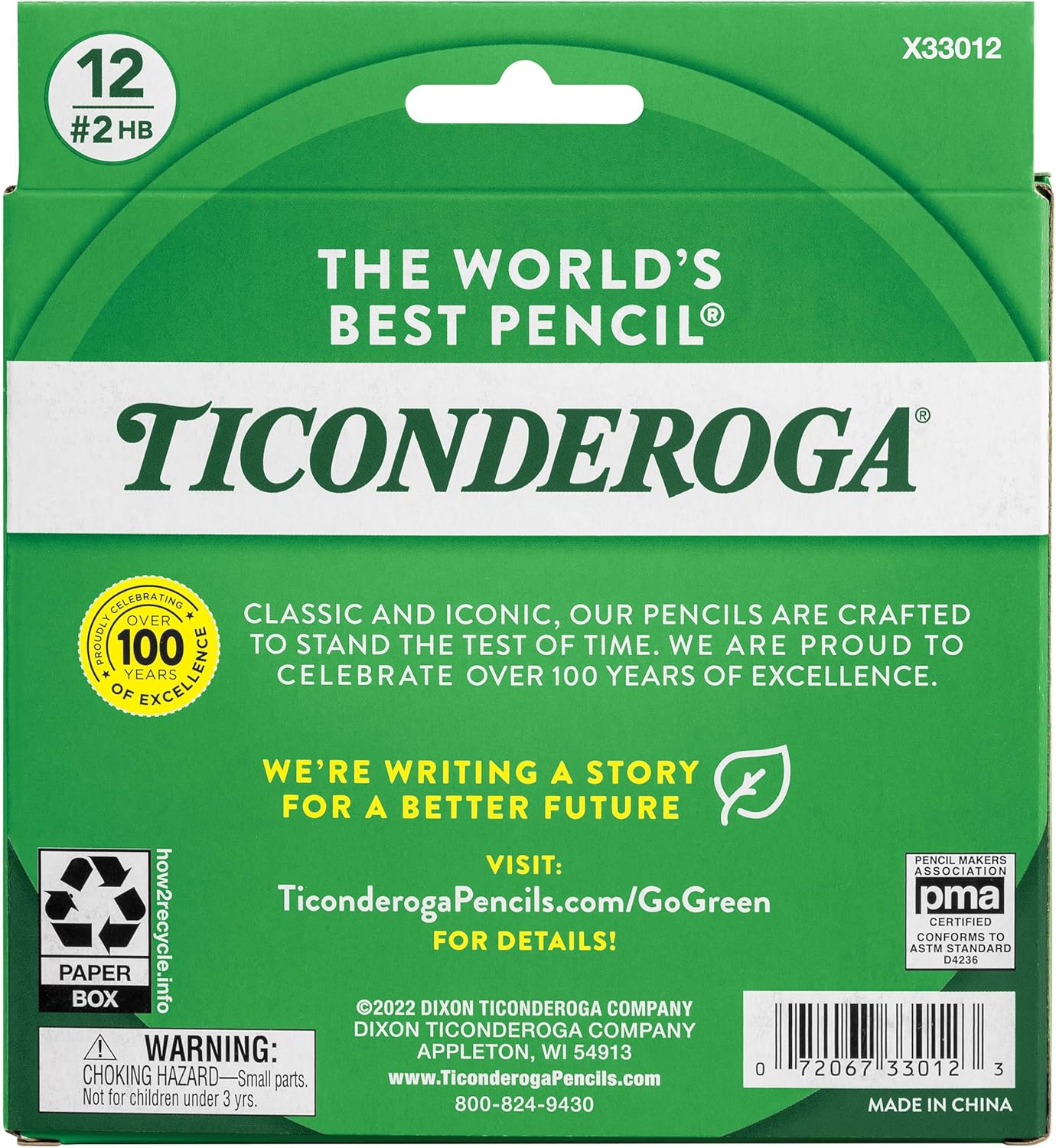 Ticonderoga My First Short Pencils, Triangular Grip, Yellow, 12 Pack (X330120001)